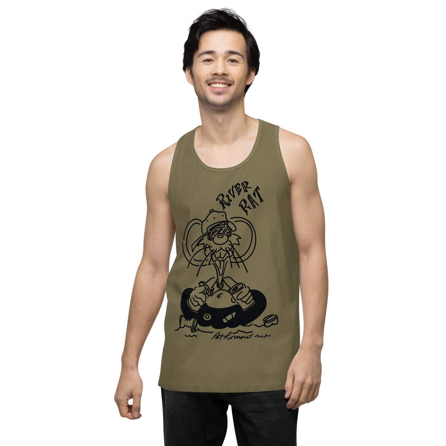 Men’s premium River Rat tank top