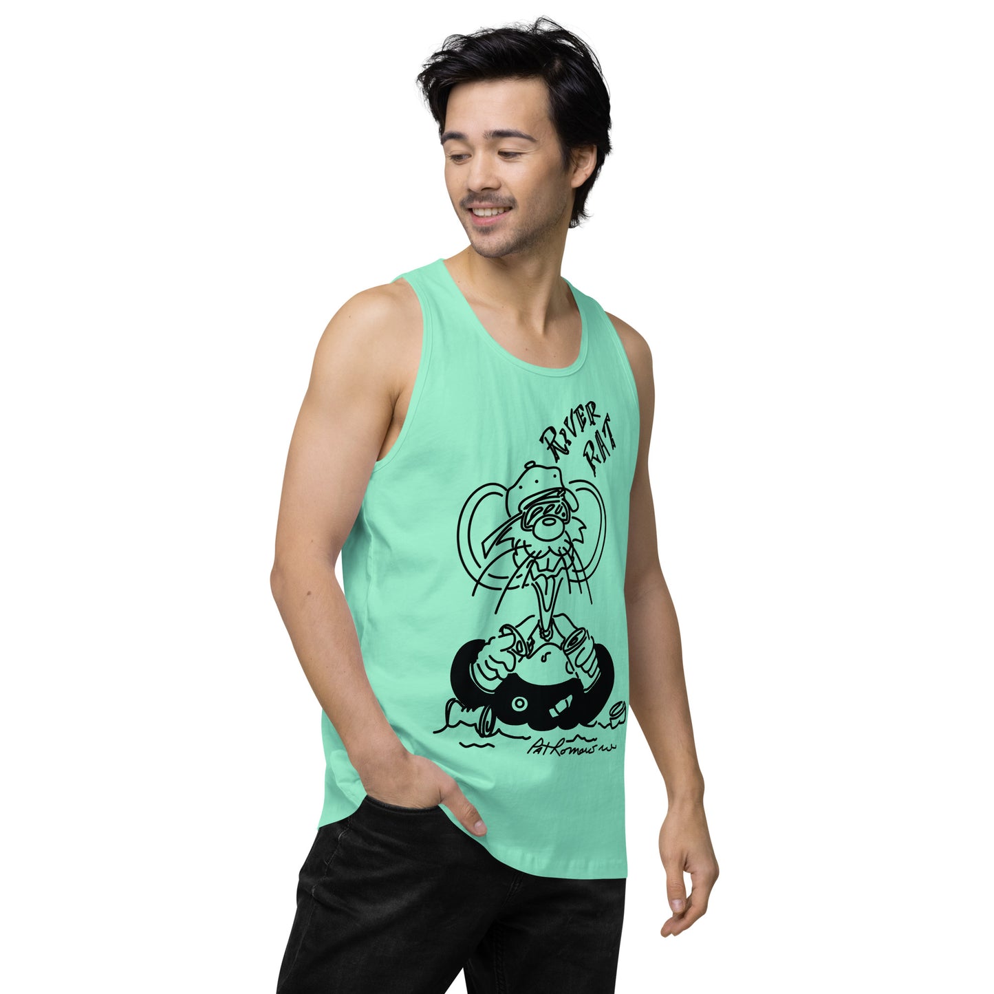 Men’s premium River Rat tank top