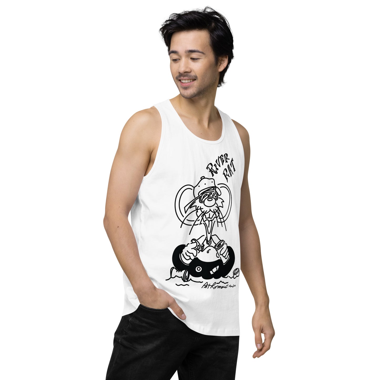 Men’s premium River Rat tank top