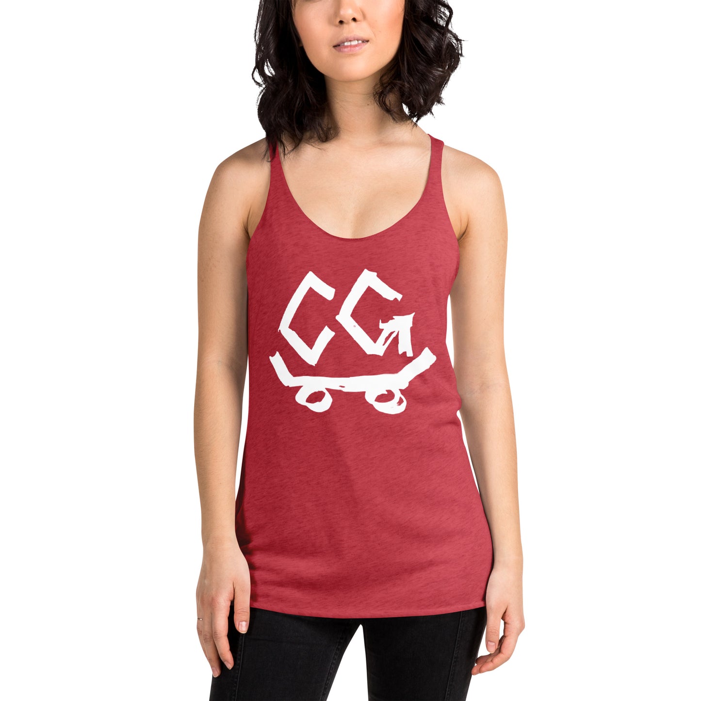 Women's Racerback Classic Logo White