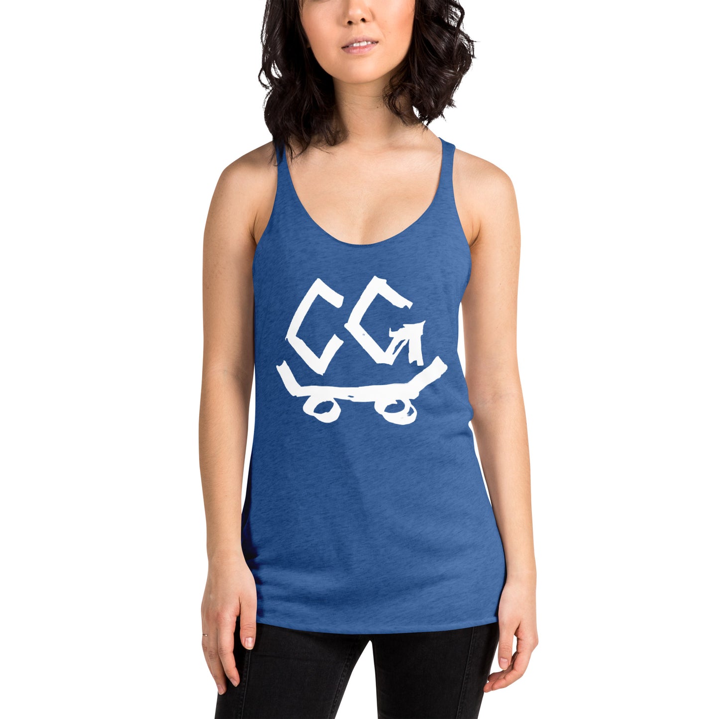 Women's Racerback Classic Logo White