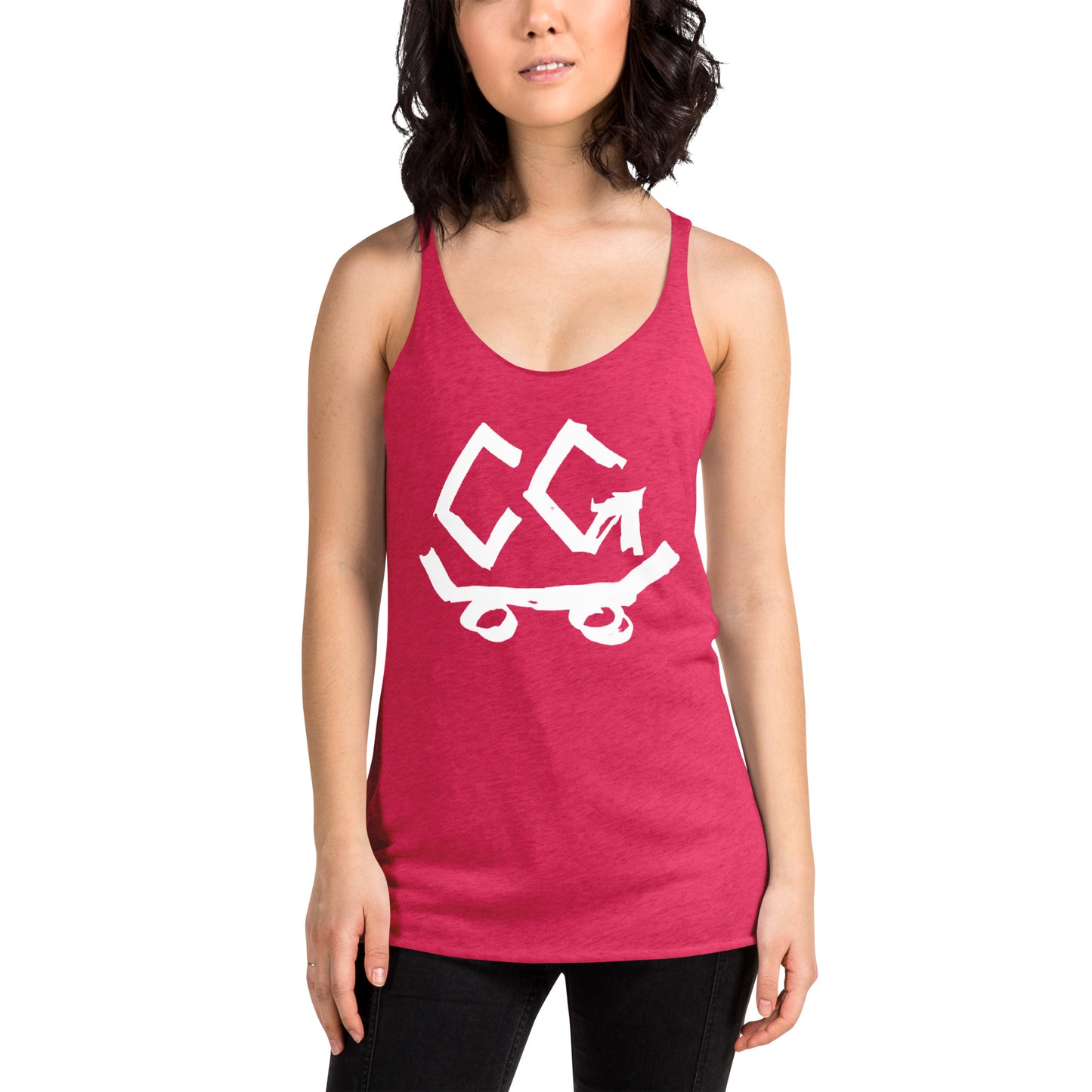 Women's Racerback Classic Logo White
